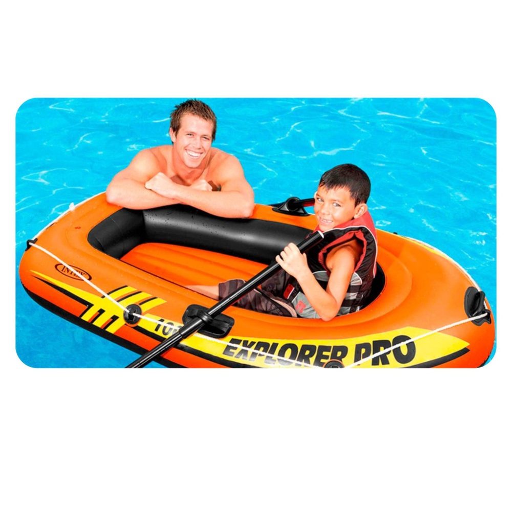 Intex Inflatable Boat Set EXPLORER Fishing Or Kayak Boat With Aluminium Oars And Hight Output Air Pump - Image 3