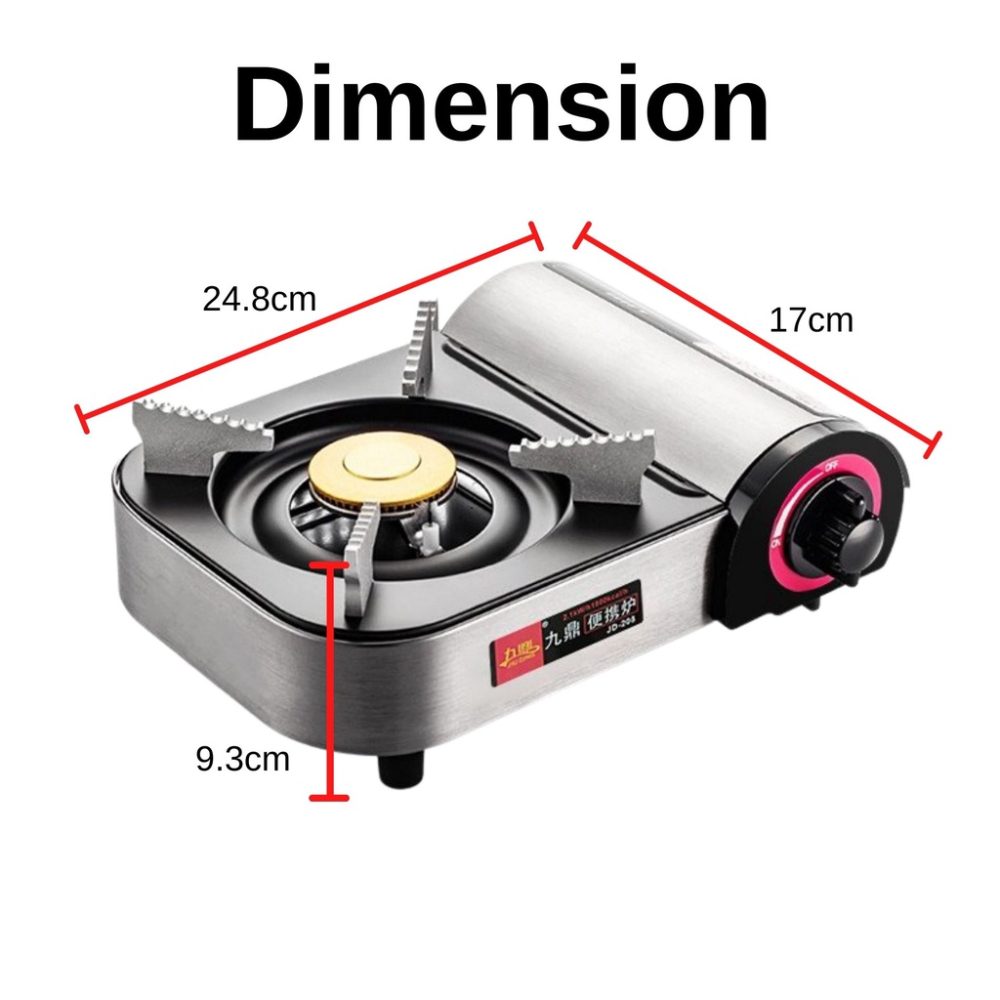 Portable Mini Camping Gas Stove Butane Cooker for Picnic Hiking Steamboat Dapur Gas Memasak Mini ( JD-208 ) - Image 4